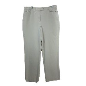 TALBOTS Womens Size 16 Pants Inseam 30.5" Light Khaki Straight Leg Stretch Twill